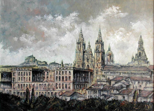 Santiago de Compostela Oil Canvas Landscaping