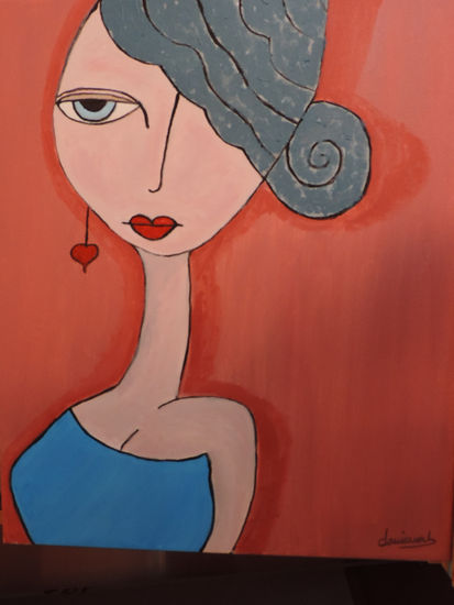 MUJER DE AZUL Acrylic Canvas Others