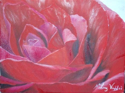 ROSA Oil Canvas Floral Painting