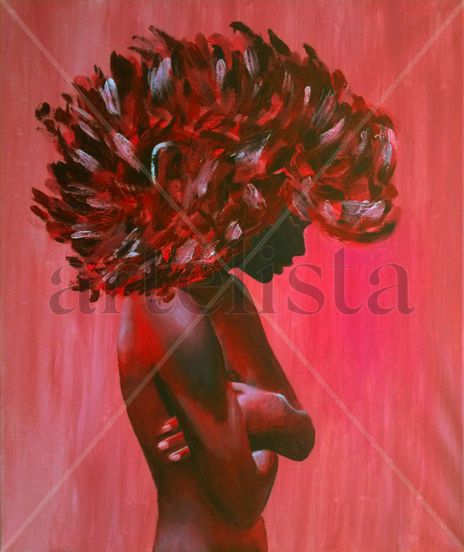 Mujer en rojos