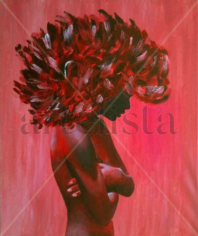 Mujer en rojos