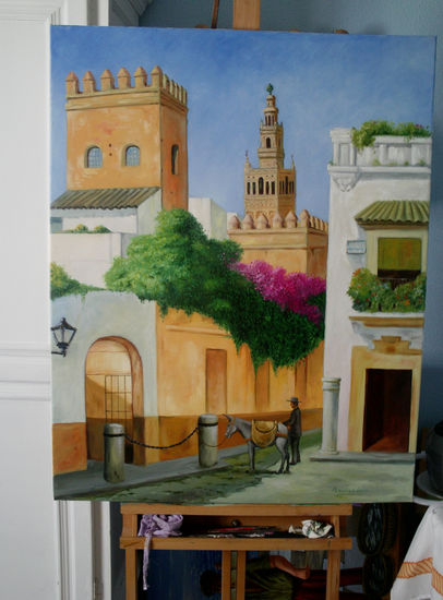 Barrio de Santa Cruz. (Sevilla) Óleo Lienzo Paisaje