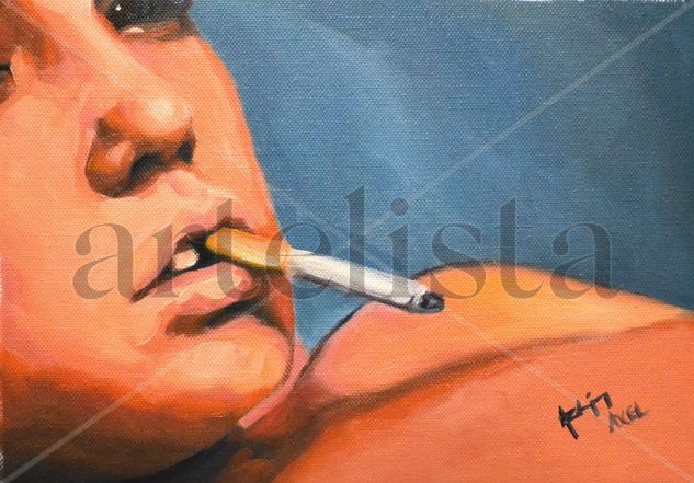 fumando Oil Canvas Nude Paintings