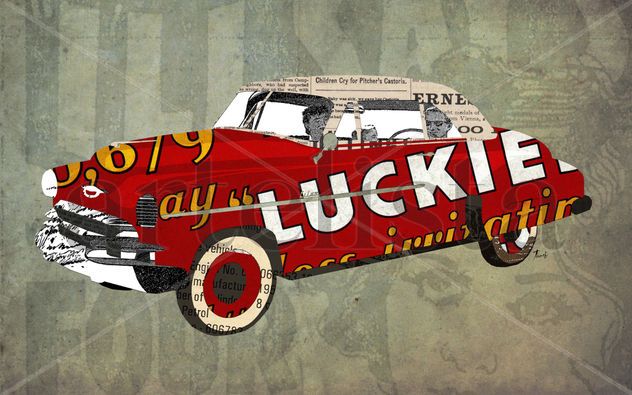 Chevrolet Bel Air 1950 & publicidad de Luckies
