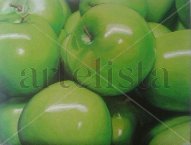 Manzanas verdes Acrílico Tela Figura