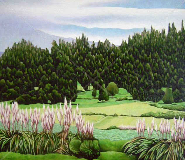 Paisaje Cerca a Latacunga Oil Canvas Landscaping