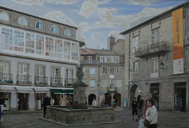 Plaza de Toural. Oleo sobre lienzo. 60x41 cm. 2010 Óleo Lienzo Paisaje