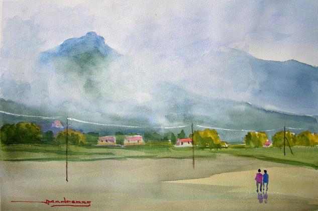 BOIRA A LA GARROTXA Watercolour Paper Landscaping