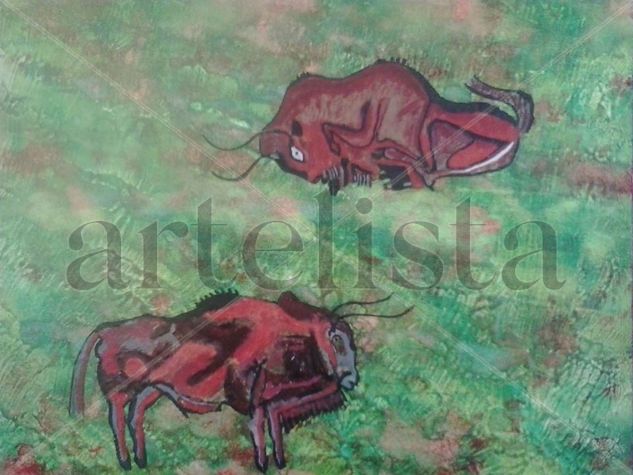 Bisontes Altamira Mixed Media