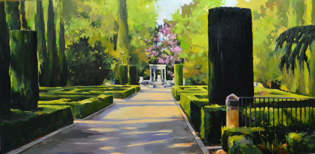 Parque del Capricho - Madrid 2014 Oil Panel Landscaping