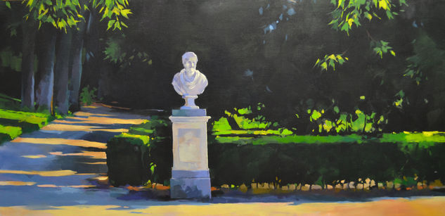 Busto en el parque Oil Panel Landscaping