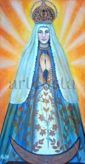 Virgencita de Itatí Acrylic Panel Figure Painting