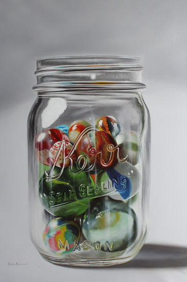 marbles and glass Oil Canvas Still Life Paintings