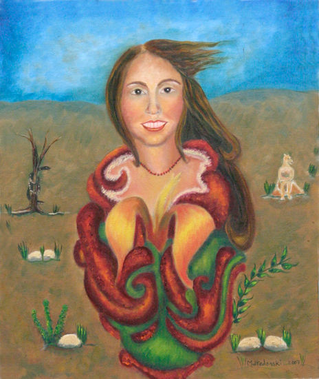 Retrato de Michelle Óleo Lienzo Retrato