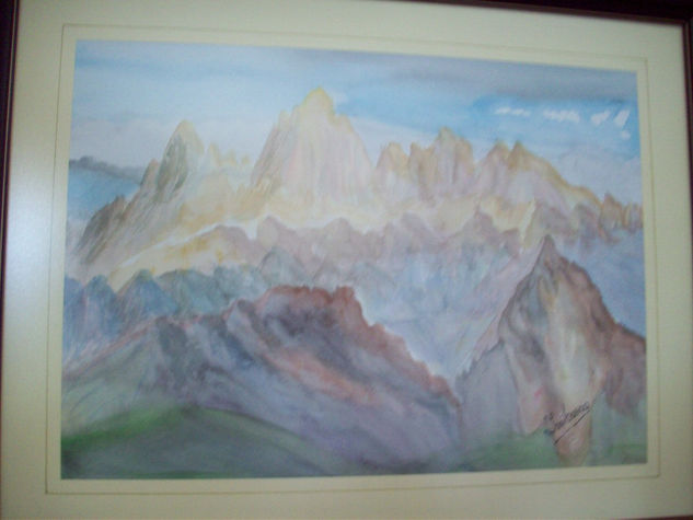 Altas cumbres en la patagonia del sur del mundo Watercolour Card Landscaping