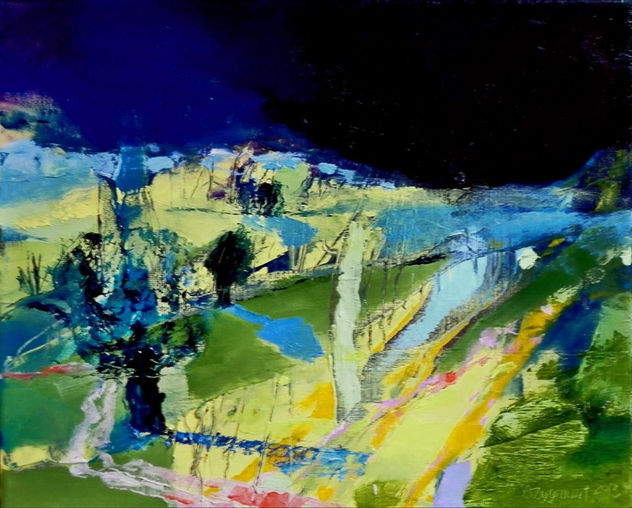 VILLAGE 1, year 2013, oil canvas