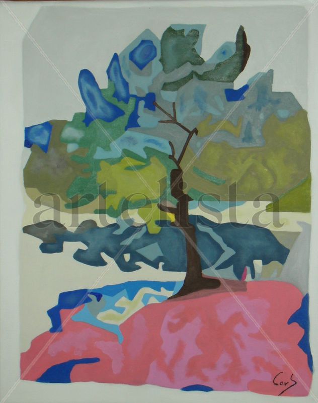 Árbol Desenfocado en Acantilado