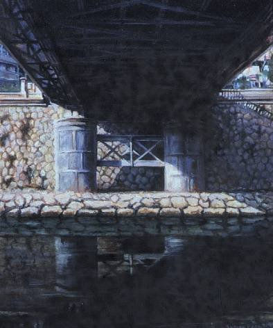 DEBAJO DEL PUENTE Oil Canvas Landscaping