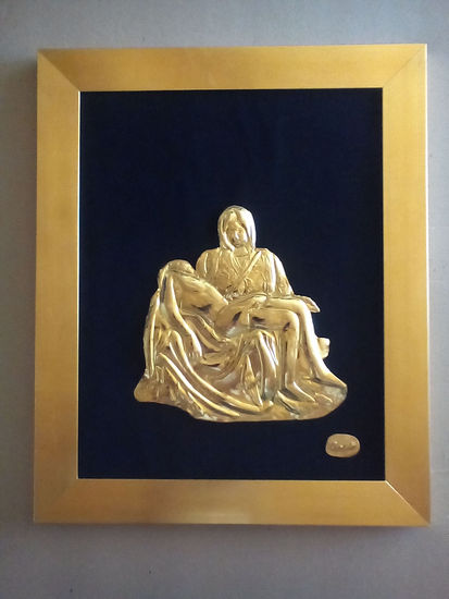 24k Art Gold '' Pieta '' Metales preciosos Mixta