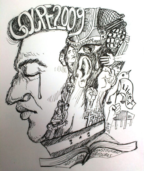 GOLPE DE ESTADO, HONDURAS. johnny mcdonald pintor hondureño contemporaneo Ink