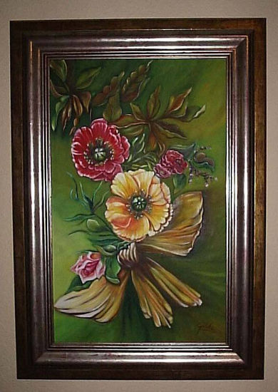 presente de flores Oil Canvas Floral Painting