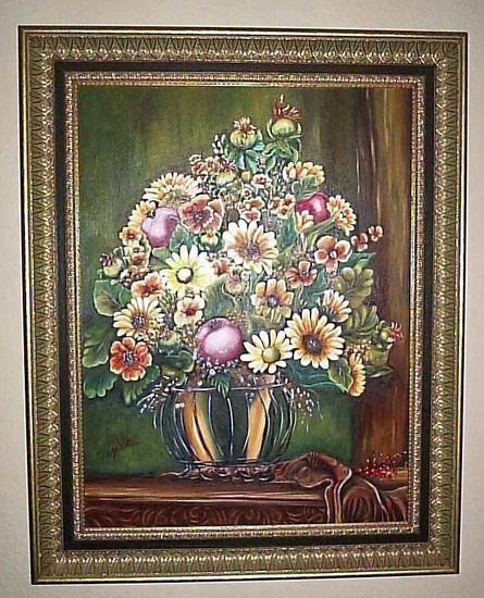 surtido de flores Oil Canvas Floral Painting