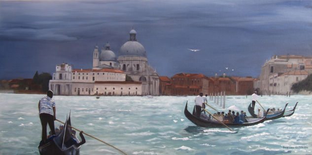 threatening sky over Venice Oil Canvas Landscaping