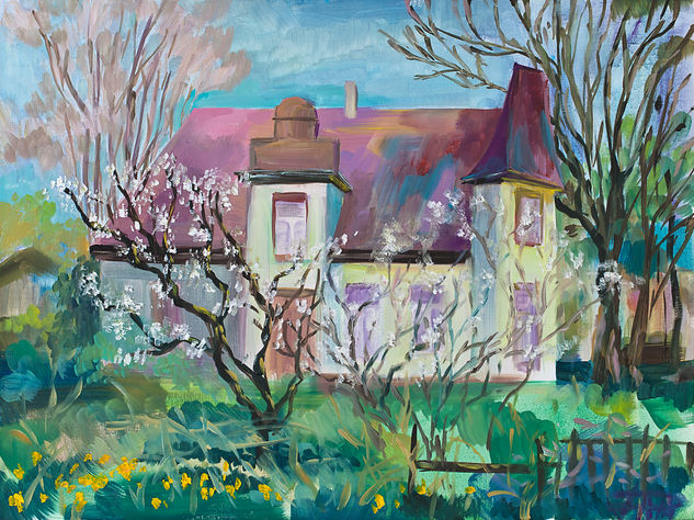 House in Jurmala Oil Canvas Landscaping