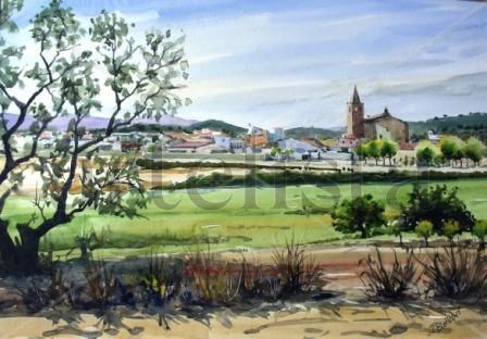 Paisaje al Empordà(Girona) Watercolour Paper Landscaping