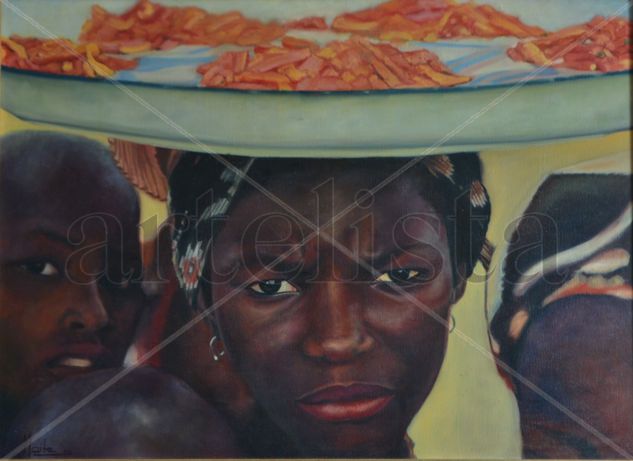 AFRICANA Oil Canvas Portrait