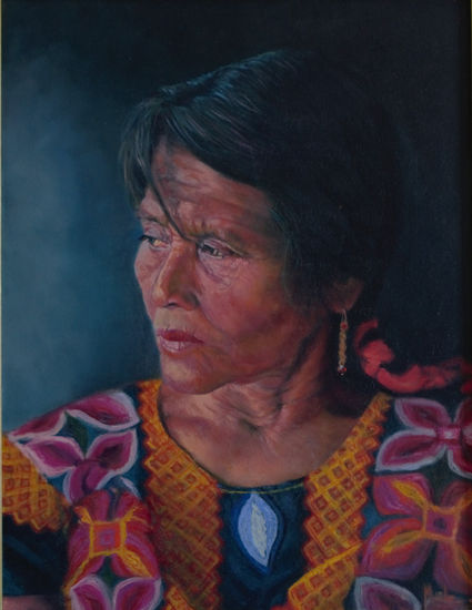 MEJICANA Oil Canvas Portrait