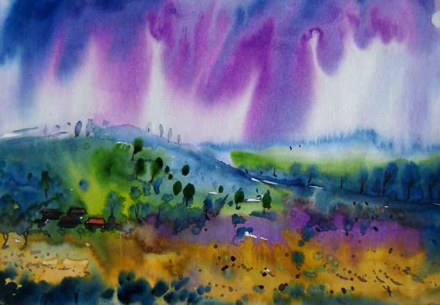 Rainy Day Watercolour Paper Landscaping