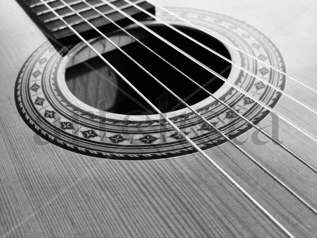 Spanish guitar Other Themes Black and White (Digital)