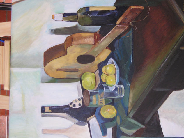 bodegón con guitarra