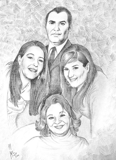 FAMILIA REYES RETRATO FAMILIAR DE KATTYA REYES Carboncillo