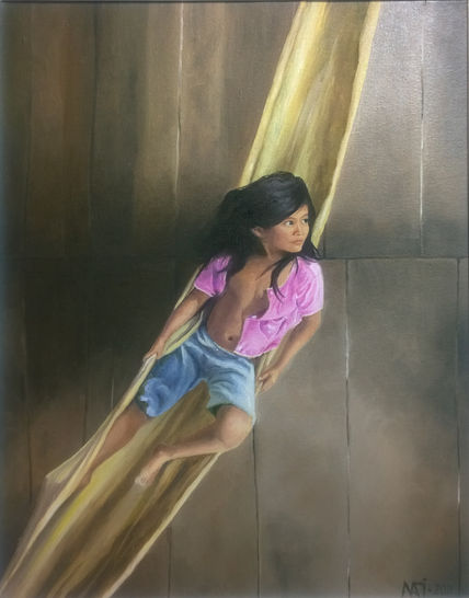 Niña en hamaca
