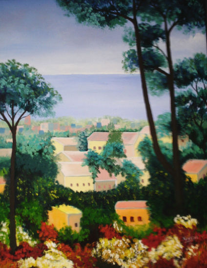 From the distance Oil Canvas Landscaping