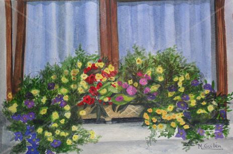 Flores en la ventana