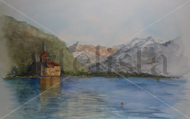 En el lago Watercolour Paper Landscaping