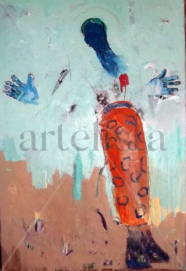 El cuchillo Acrylic Canvas Figure Painting