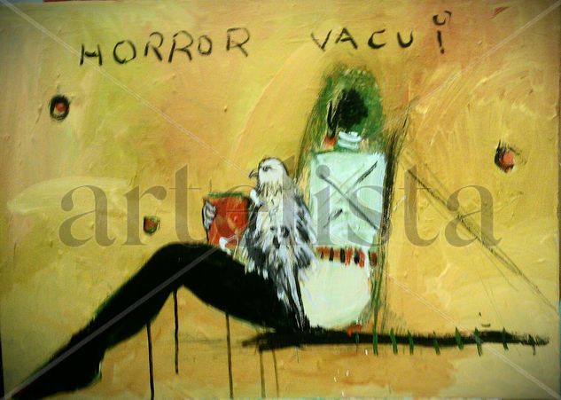 Horror vacui Acrylic Canvas Figure Painting