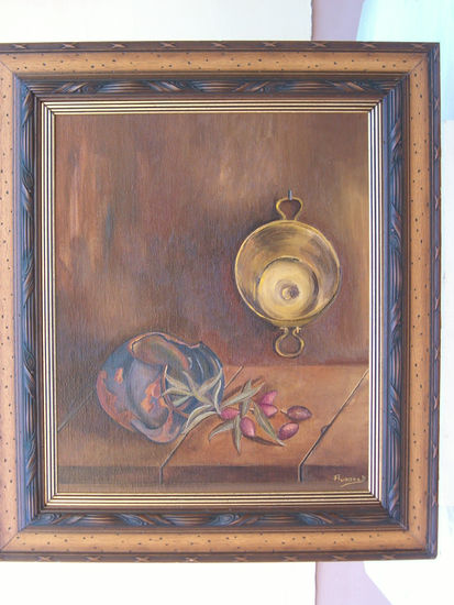 Oro y barro Oil Panel Still Life Paintings