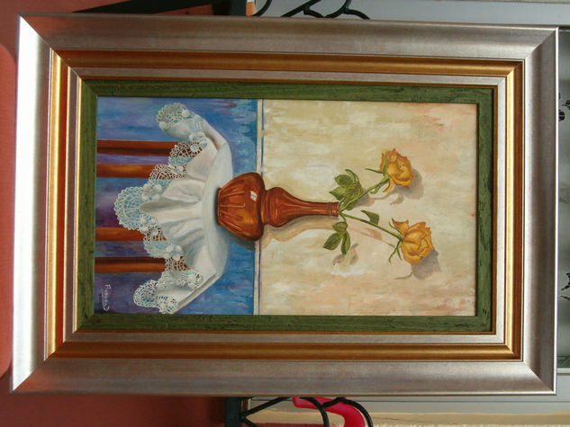 Pedestales Oil Panel Still Life Paintings