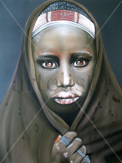 Mi negra Onno Oil Canvas Portrait