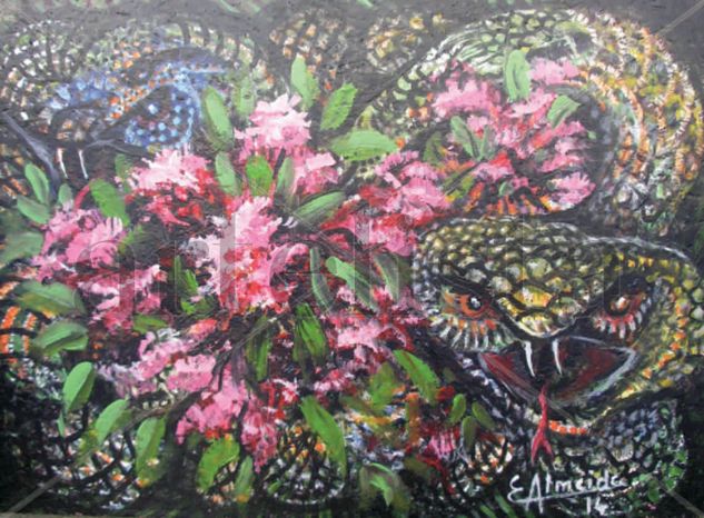 Perilis Inmortalis Acrylic Panel Floral Painting