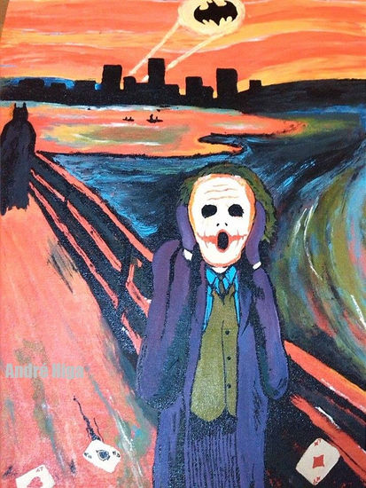 El grito | Batman Acrylic Canvas Figure Painting