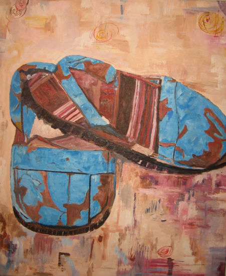 Zapatillas "Azules" Oil Canvas Others