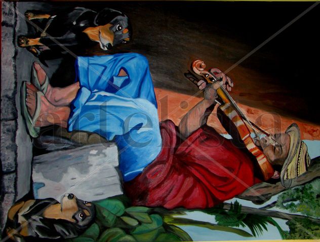 Violinista y los perros