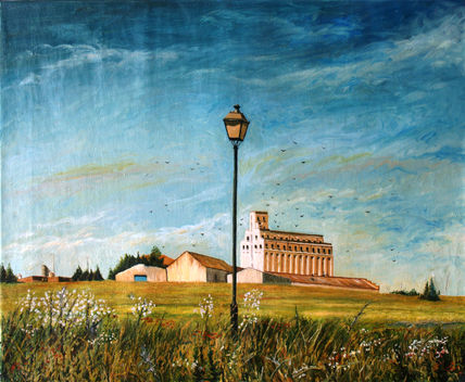 Paisaje con farola