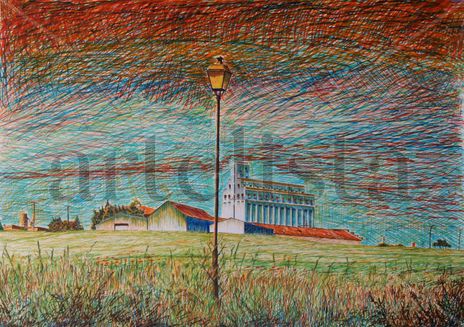 Paisaje con farola